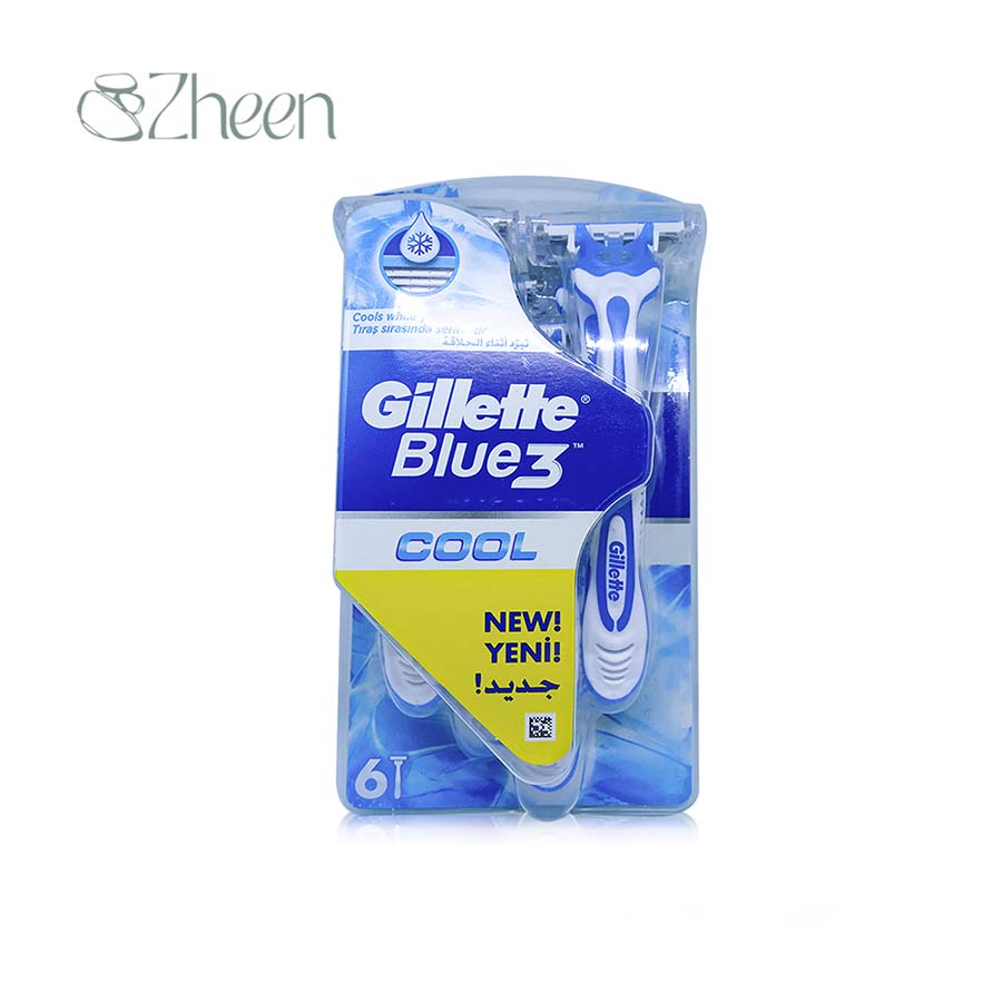 ژیلت مدل blue3 یخی 6 عددی